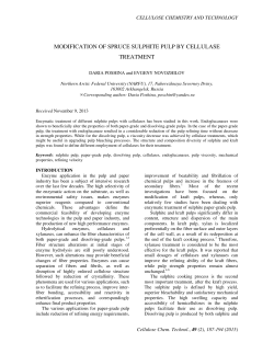 modification of spruce sulphite pulp by cellulase treatment