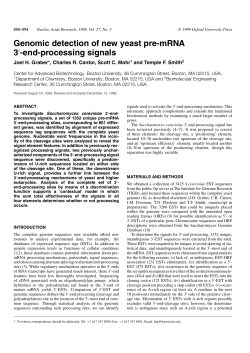 Genomic detection of new yeast pre-mRNA 3 -end