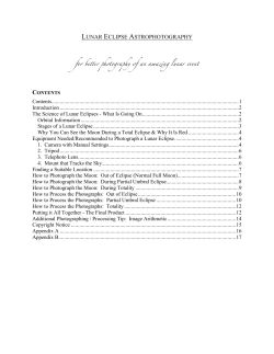 Lunar Eclipse Astrophotography