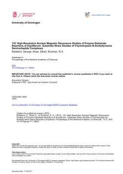 13C High-Resolution Nuclear Magnetic Resonance Studies