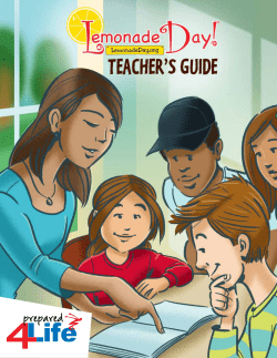 lemonade day Lesson 1 GettinG started