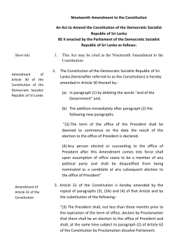 Nineteenth Amendment to the Constitution An