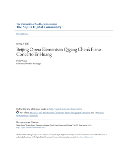 beijing opera elements in qigang chen`s piano concerto er huang
