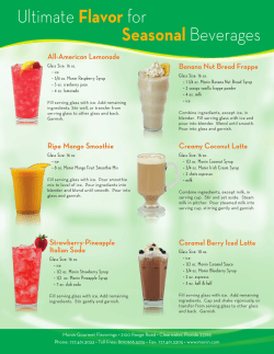 Summer Recipe Sheet
