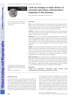 Land-use changes as major drivers of mountain pine (Pinus