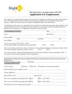 Application For Employment