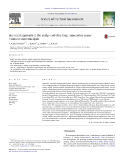 Statistical approach to the analysis of olive long-term pollen