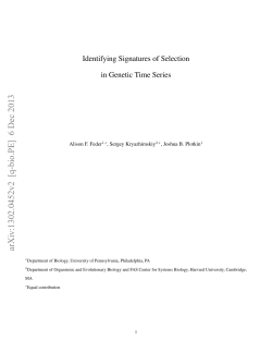Identifying Signatures of Selection in Genetic Time Series