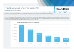 Strategies for volatile markets