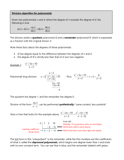 Polynomial Roots