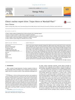 China`s nuclear export drive_ Trojan Horse or Marshall Plan?