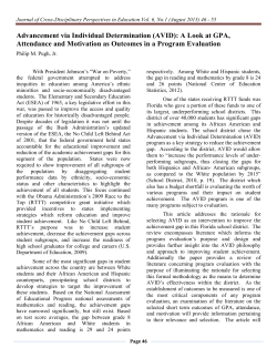 Advancement via Individual Determination (AVID): A Look at GPA