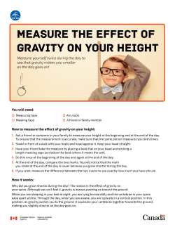 Measure the effect of gravity on your height