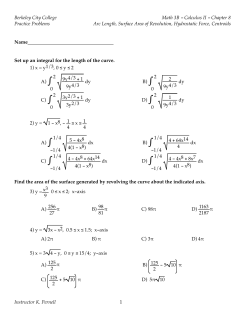 Exam Practice Problems - Berkeley City College