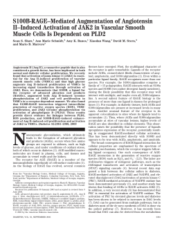 S100B-RAGE&ndash;Mediated Augmentation of Angiotensin II