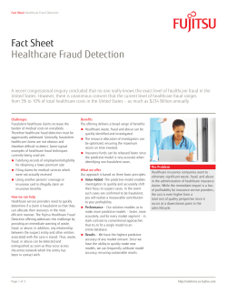 Fact Sheet Healthcare Fraud Detection