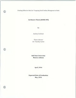 Finding Effective Bait for Trapping Small Indian Mongoose in Haiti