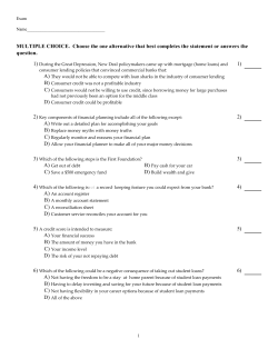 MULTIPLE CHOICE. Choose the one alternative that