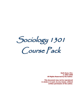 Sociology 1301 - HCC Learning Web