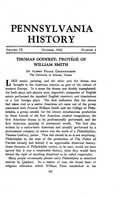 pennsylvania history - Open Journal Systems