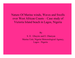 Nature Of Marine winds, Waves and Swells over West African