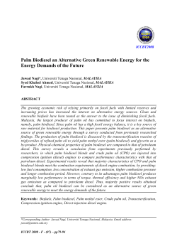 Palm Biodiesel an Alternative Green Renewable Energy