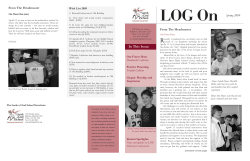 In This Issue - The Lamb of God School