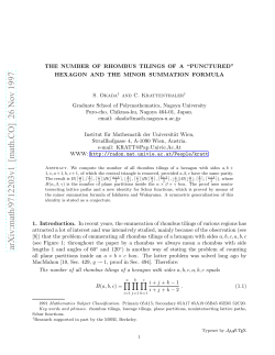 arXiv:math/9712203v1 [math.CO] 26 Nov 1997