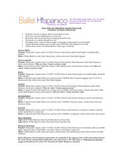 Class Attire and Mandatory Student Dress Code