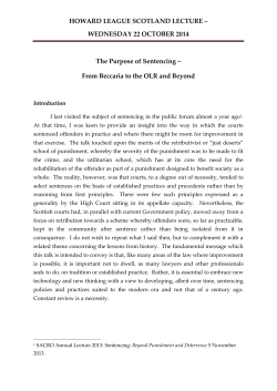 howard league scotland lecture