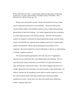 A hermeneutic phenomenology study of schooling