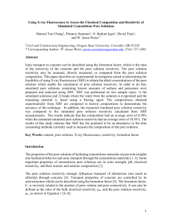 1 Using X-ray Fluorescence to Assess the Chemical Composition