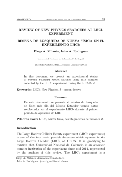 momento 69 REVIEW OF NEW PHYSICS SEARCHES AT LHCb