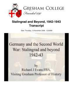 Stalingrad and Beyond, 1942-1943 Transcript