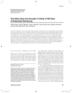 How Many Days Are Enough? A Study of 365 Days of Pedometer