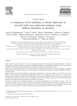 A comparison of the familiality of chronic depression in recurrent