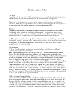 Dress Code Policy - Garfield School District
