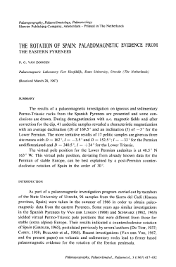 THE ROTATION OF SPAIN: PALAEOMAGNETIC EVIDEblCE FROM