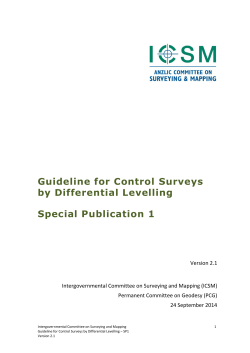 Guideline for Control Surveys by Differential Levelling V2.1