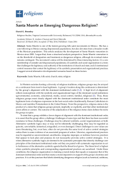 Santa Muerte as Emerging Dangerous Religion?