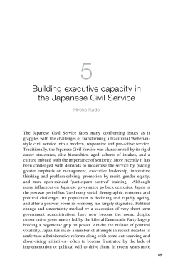 Building executive capacity in the Japanese Civil - ANU Press