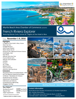 French Riviera Explorer - Myrtle Beach Area Chamber of Commerce