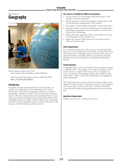 Geography - BYU