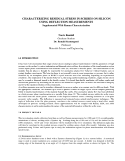 characterizing residual stress in scribes on silicon using deflection