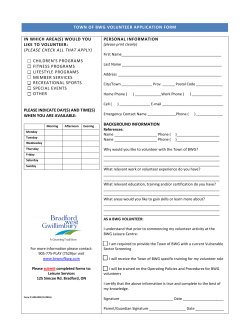 town of bwg volunteer application form in which area(s)