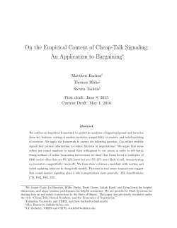 Cheap Talk, Round Numbers, and the Economics of Negotiation