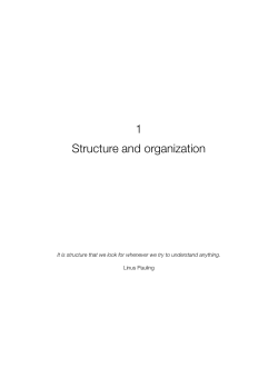 1 structure and organization