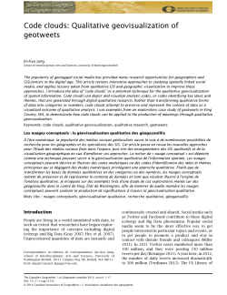 Code clouds: Qualitative geovisualization of geotweets