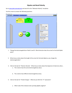 Dipoles and Bond Polarity