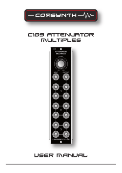 USER MANUAL C109 Attenuator Multiples
